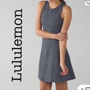 Lululemon Patterned Black and White Mini Dress